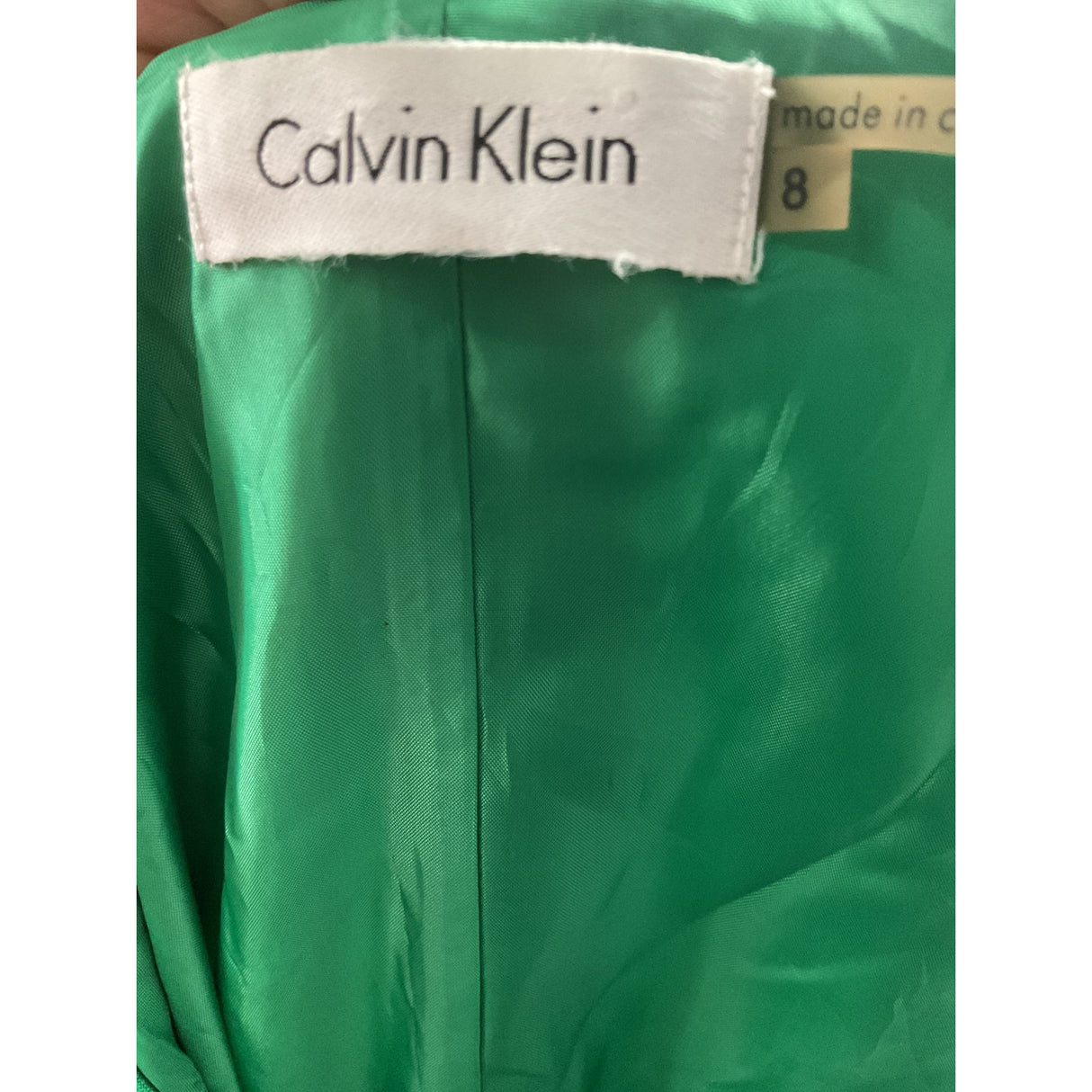 Calvin Klein Midi Sheath Dress - Green, Size 8