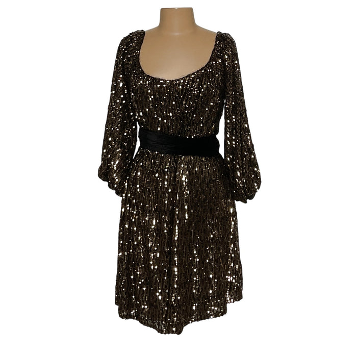 ELOQUII Gold Blouson Dress | Women's Size 18