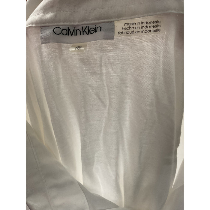 Calvin Klein White XL Button-Up Top