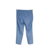 BR Blue Linen-Cotton Capri Pants (Size 2P)