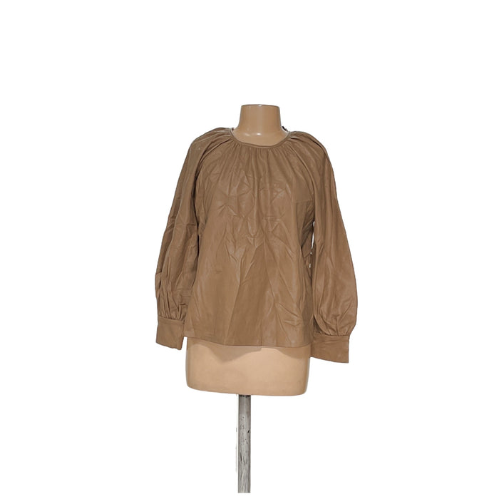 ZARA Women's Brown Polyurethane Jacket