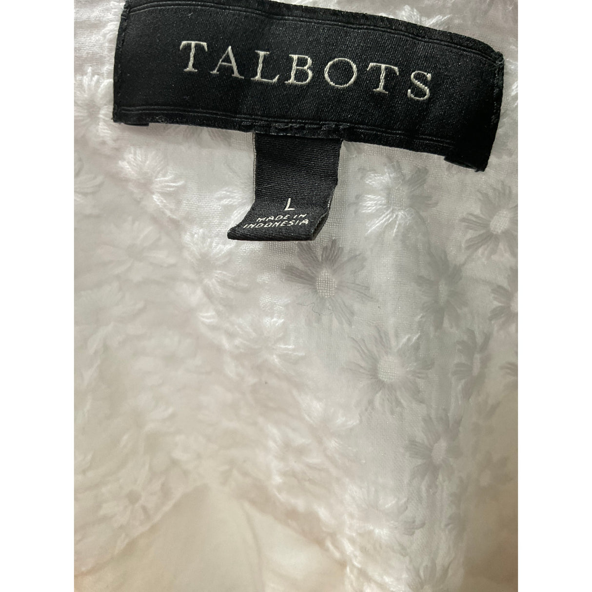 Talbots White Cotton Blazer - Size L