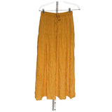 Maeve Yellow A-Line Midi Skirt XS