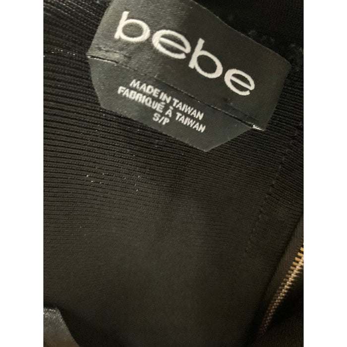 Bebe Black Bodycon Midi Dress - Size S