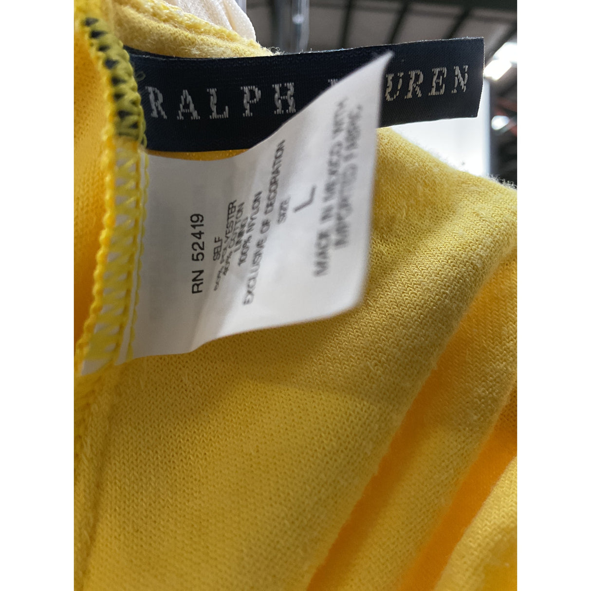 RL Yellow Blouson Dress, Size L