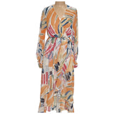 Fashion Nova Hi-Low Wrap Dress - Multicolor