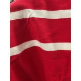 Liz Claiborne Red Striped Cotton Polo Shirt, Women's M