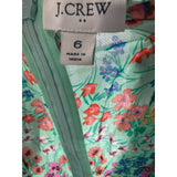 J. Crew Green Floral Wrap Dress