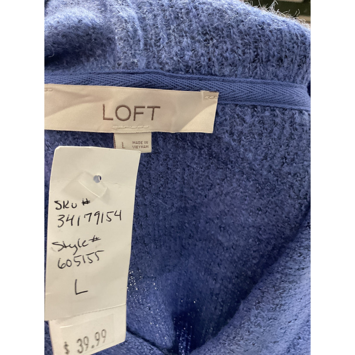 LOFT Blue Acrylic Sweater - Women's L