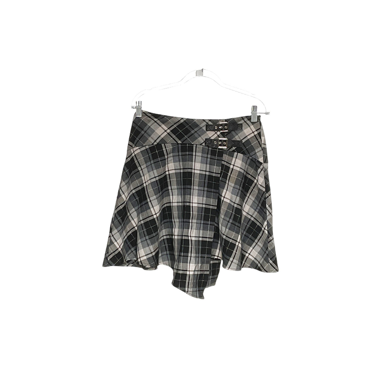 BEBE Gray Plaid Mini Skirt, Size 2