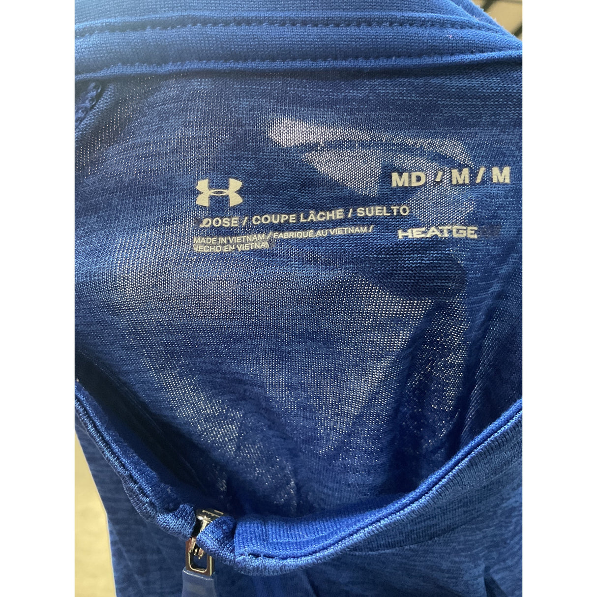 Under Armour Blue Polyester Casual Activewear Top, Men's M