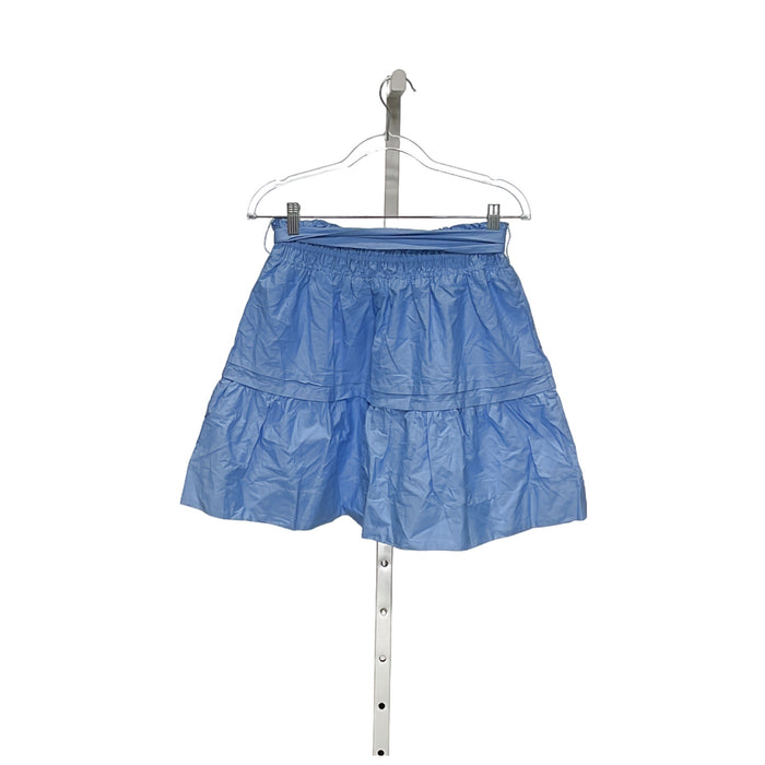 Anthropologie Blue Cotton Mini Skirt S