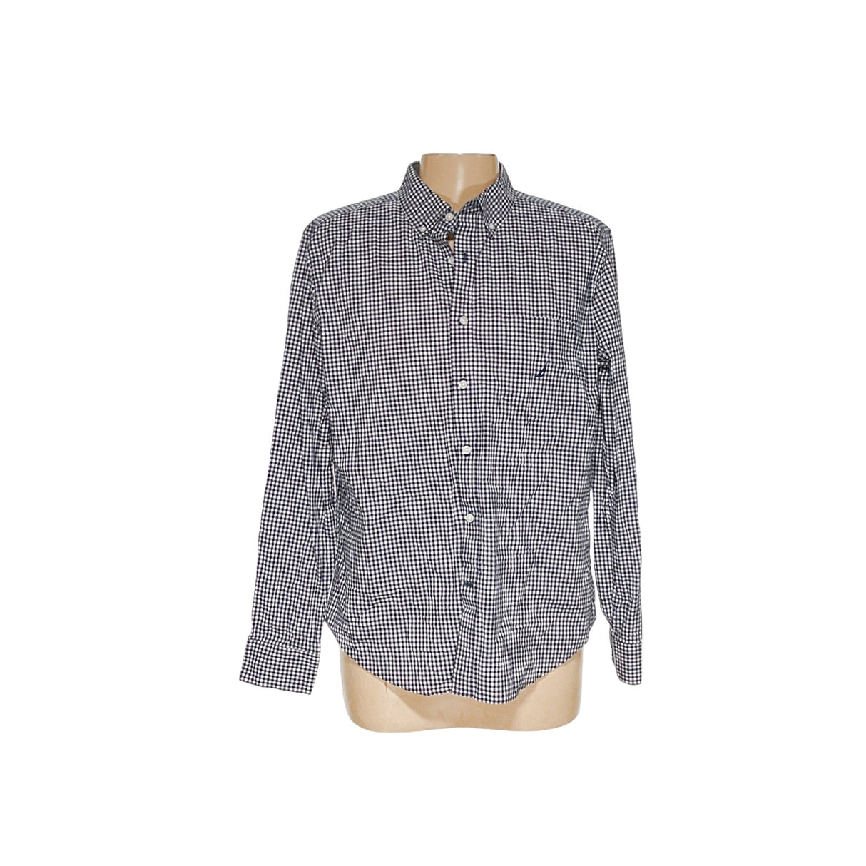 Nautica Blue Gingham Button-Down Shirt