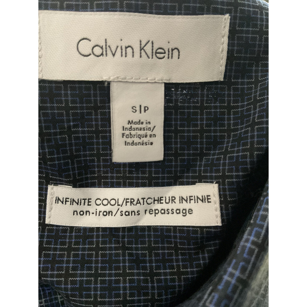 Calvin Klein Men's Dress Shirt Blue S/P