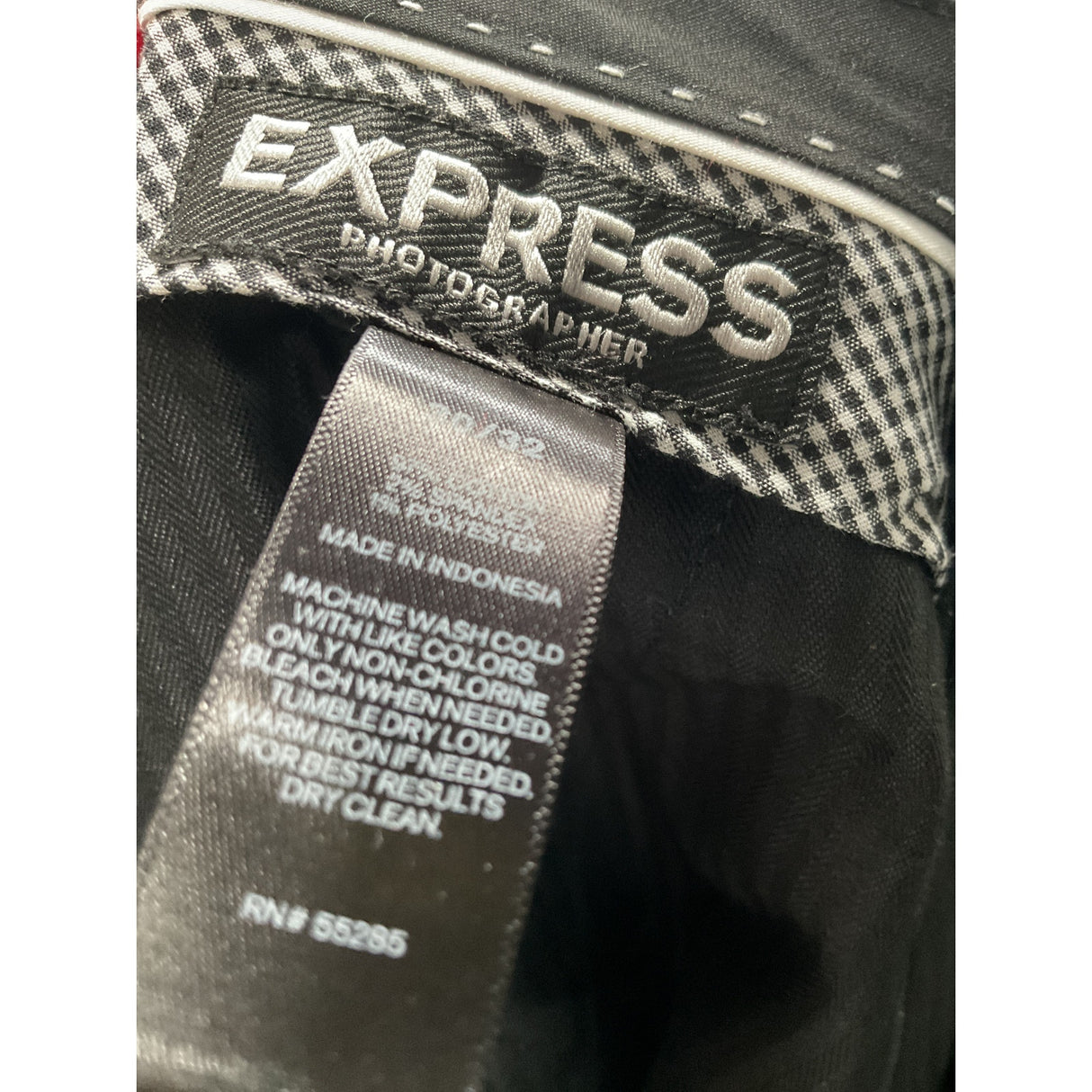 Express Men's Gray Striped Tapered Pants