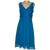 J. CREW Blue Wrap Midi Dress 10p