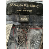 Banana Republic Gray Plaid Bermuda Shorts