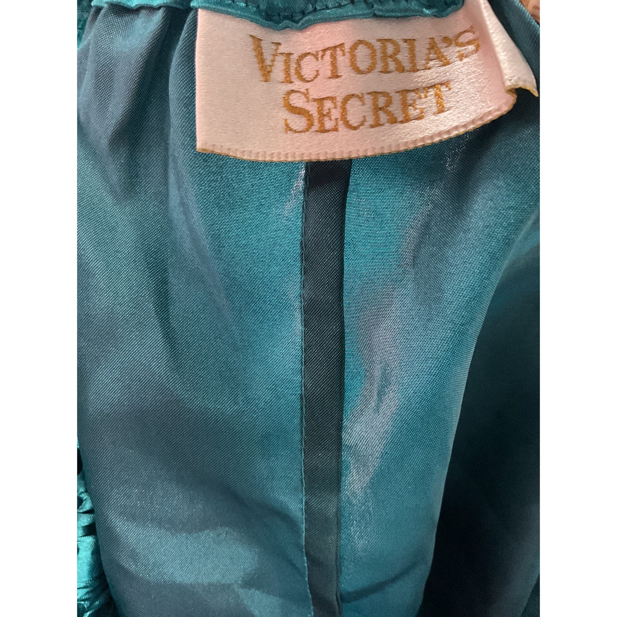 Victoria's Secret Green Satin Sleepwear Set