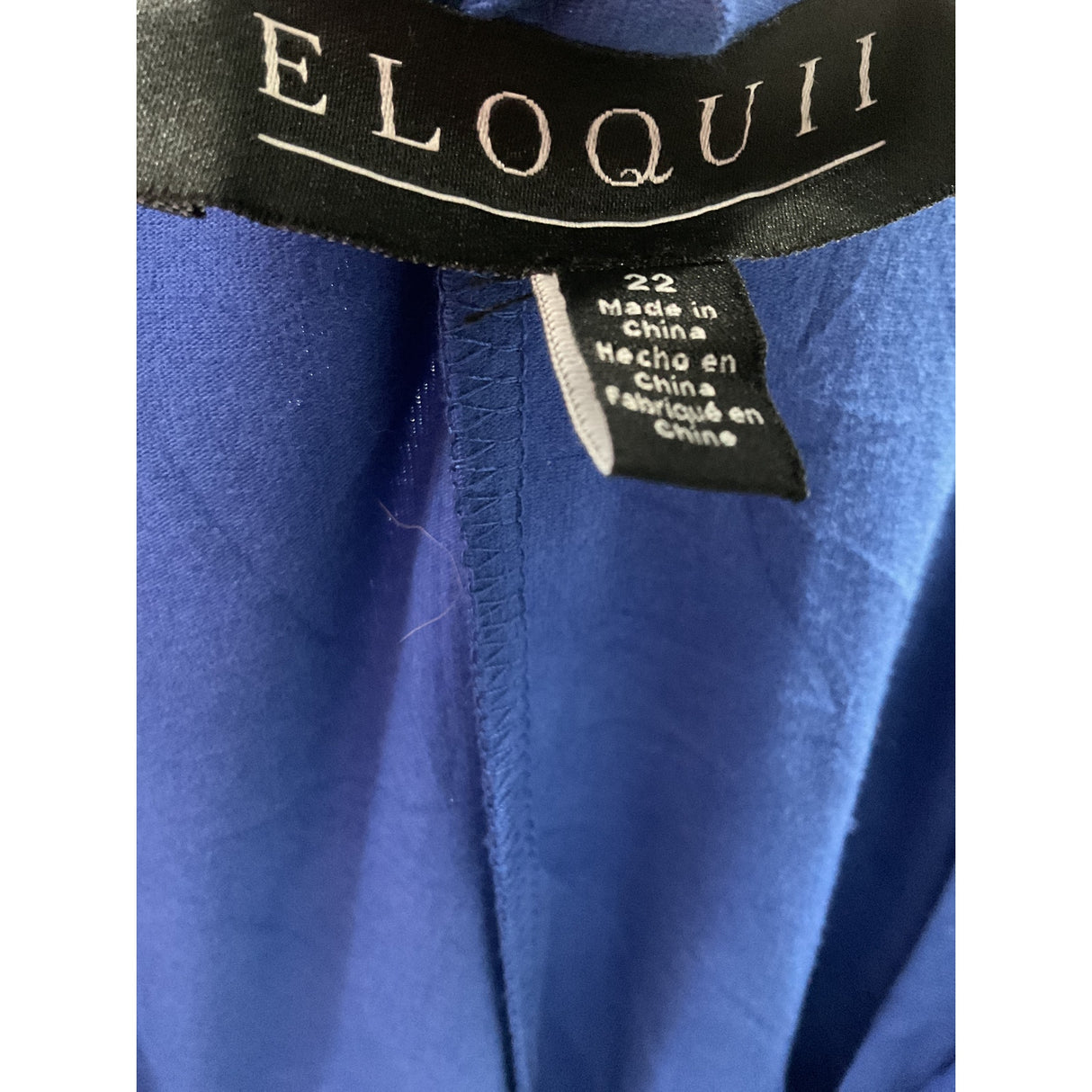 ELOQUII Blue Wrap Dress, Size 22
