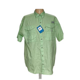 Columbia Green Men's Short-Sleeve Button-Up