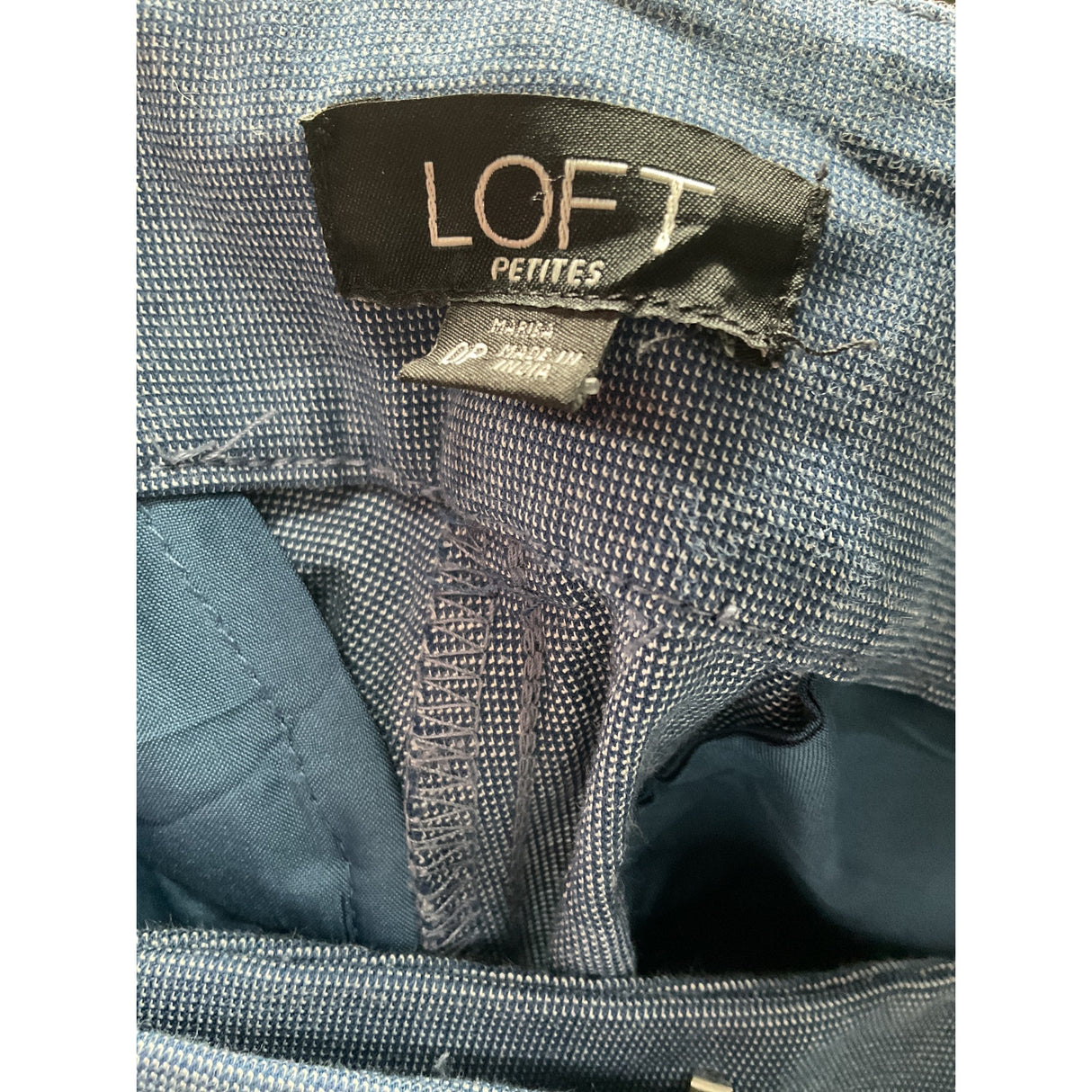 LOFT Blue Cotton Capri Pants - Size 0P Petite