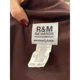 R&M Richards Brown Petite Blouse - Size 18WP