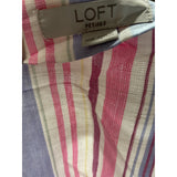 LOFT Multicolor Striped Linen Blend A-Line Skirt 10P