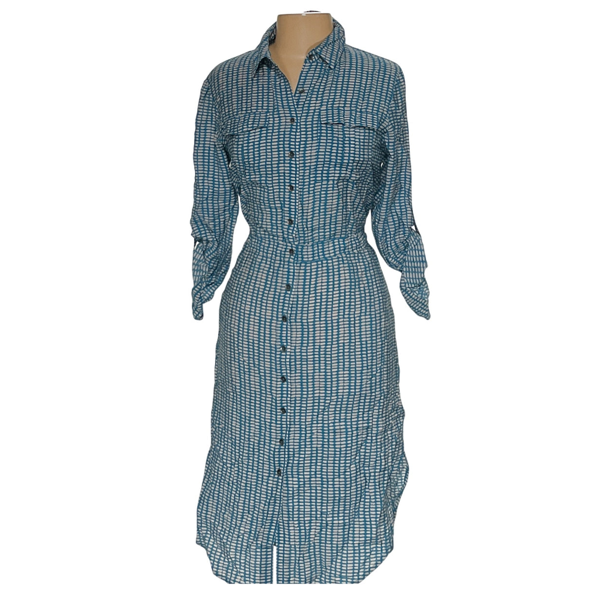 Maeve Blue Shirt Dress - Women's Size 10p