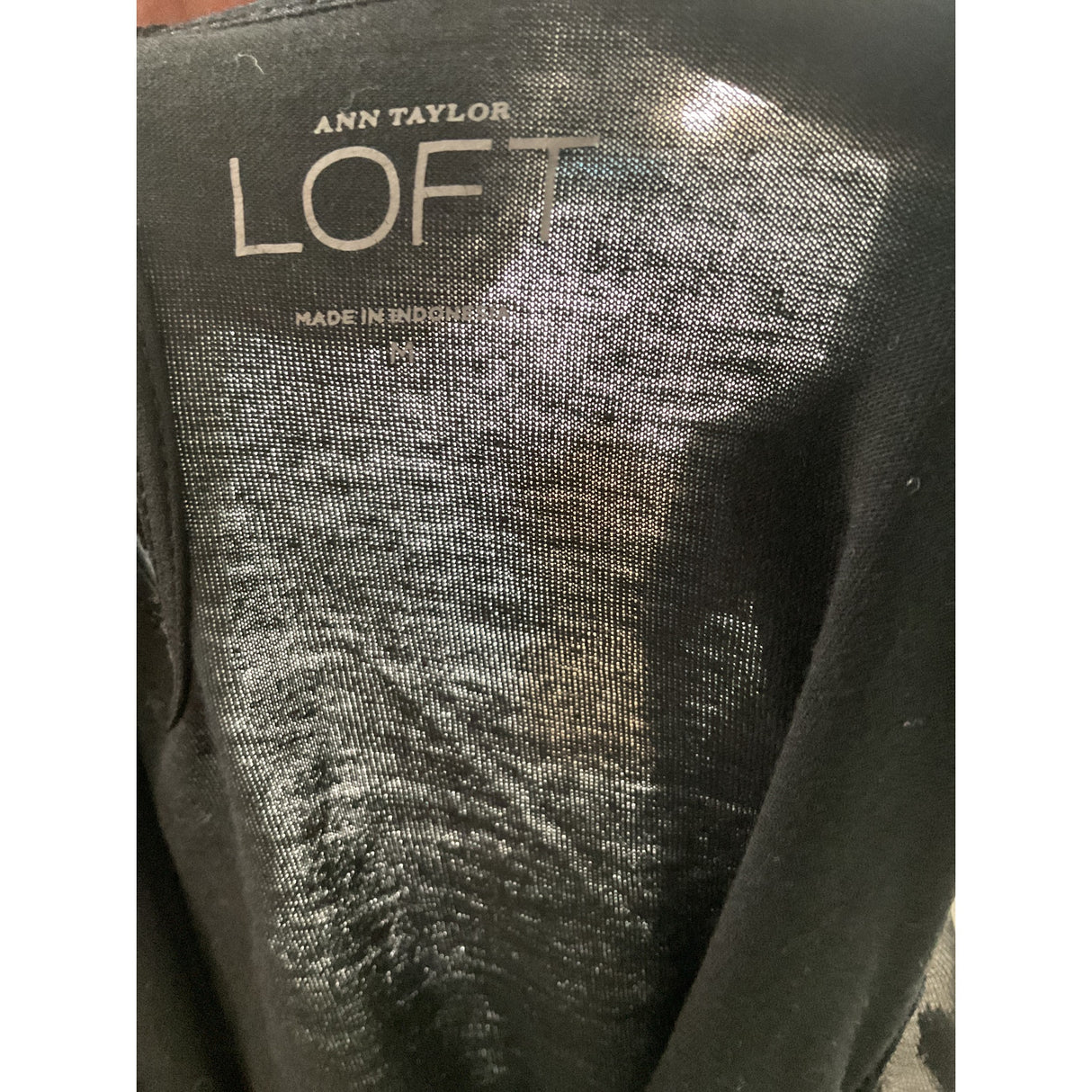 LOFT Black Cotton Blouse, Size M