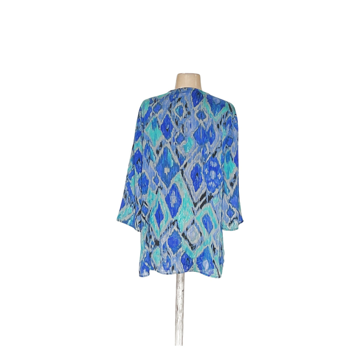 Chicos Blue Graphic Print Blouse