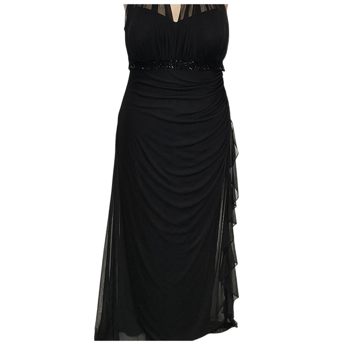 Betsy & Adam Plus Size Black Maxi Dress