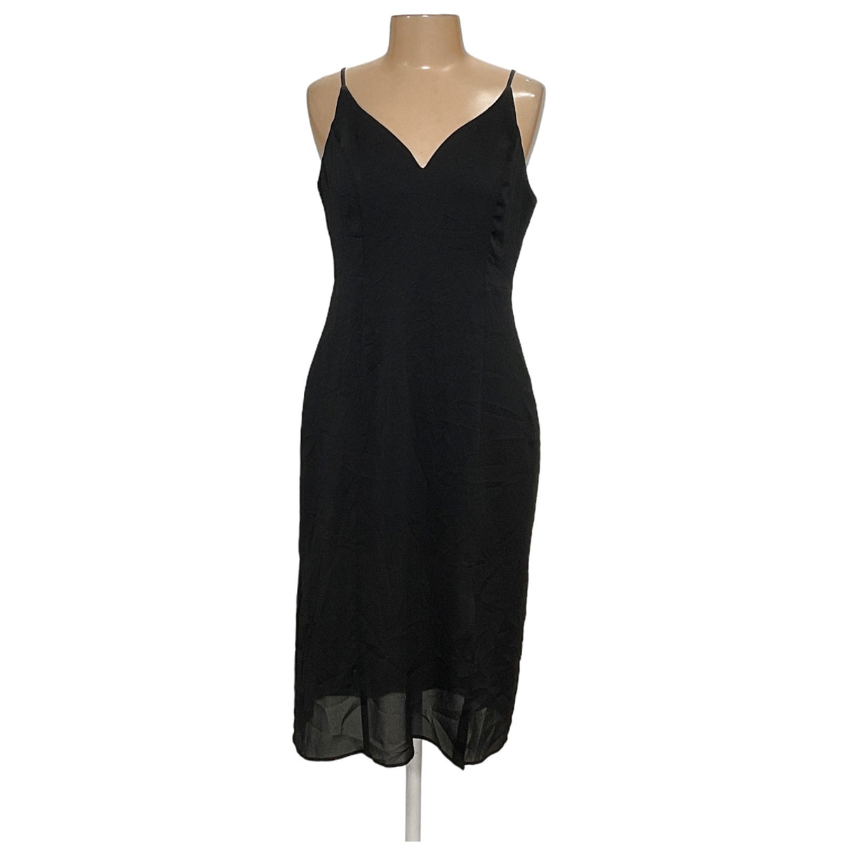 Express Black Midi Wrap Dress - Size L