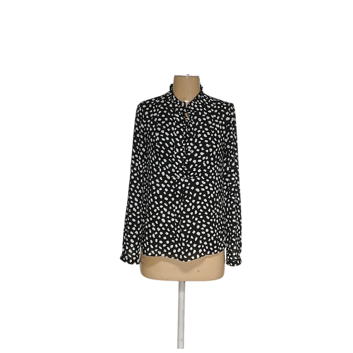 J. Crew Black Polyester Size 0 Women's Blouse