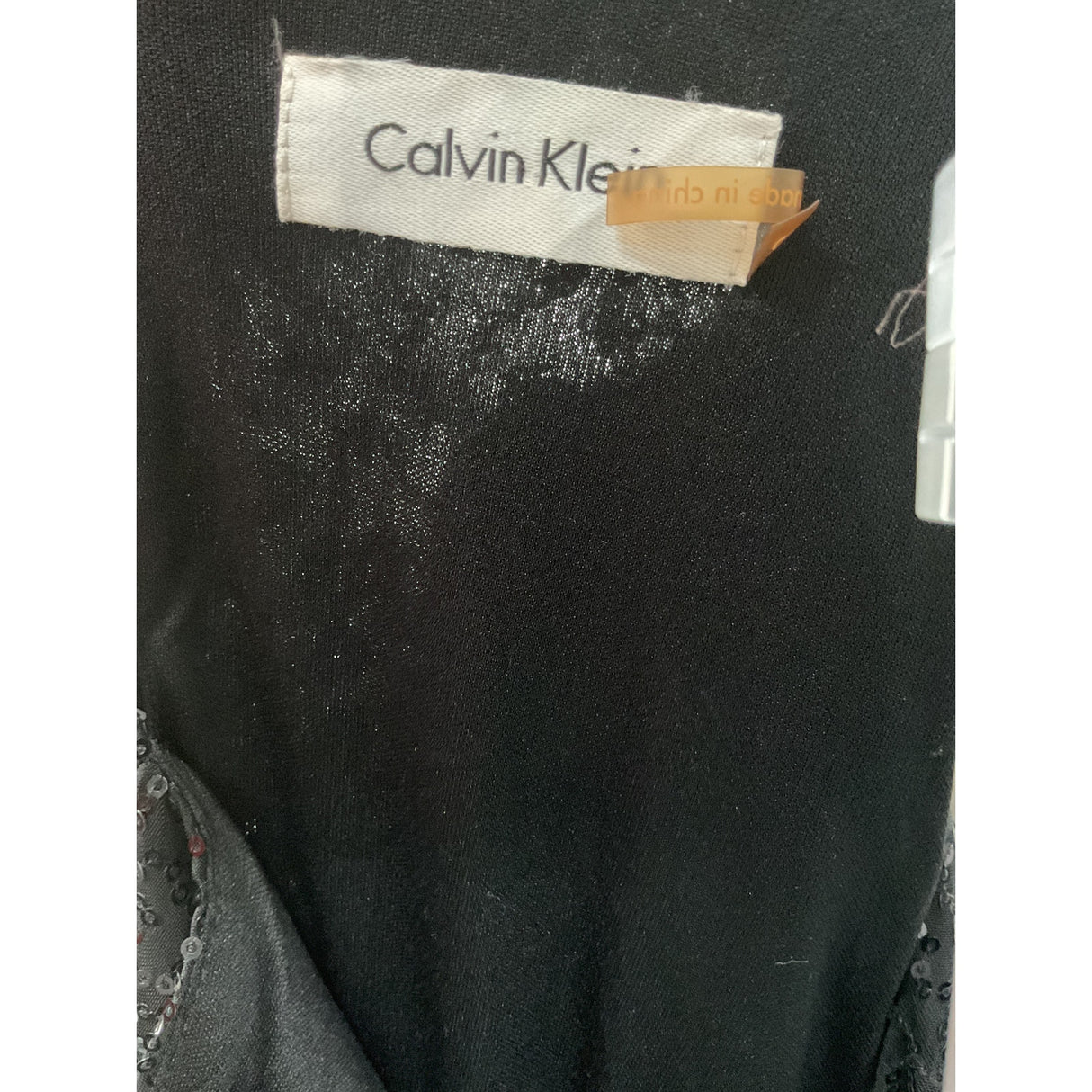 Calvin Klein Black Blouson Midi Dress