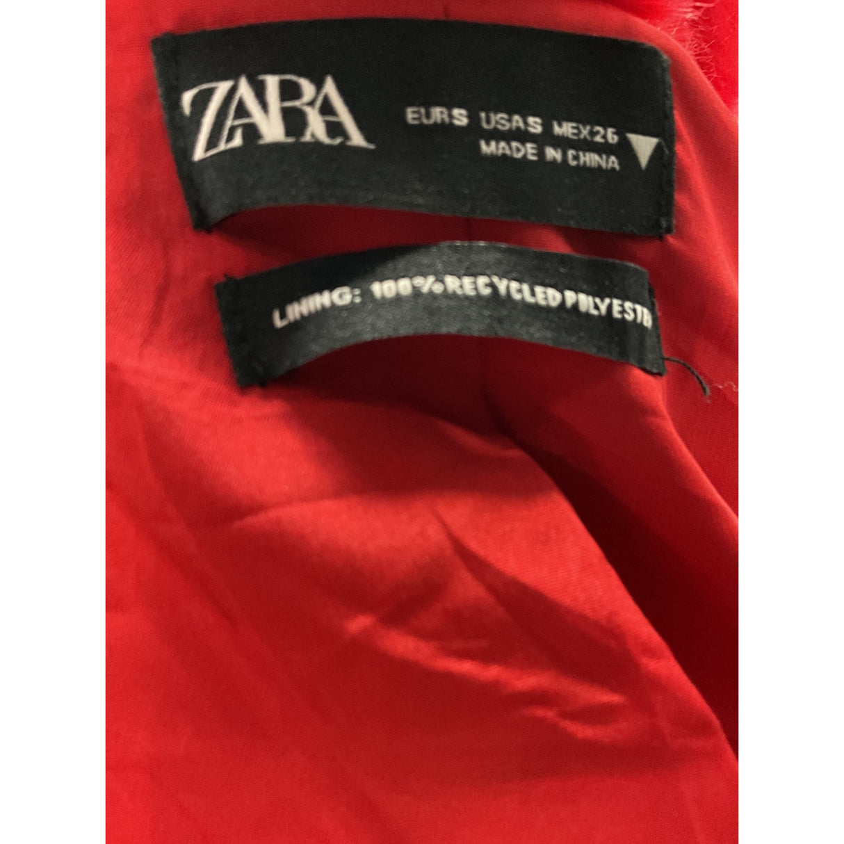 ZARA Red Basic Jacket, Size S