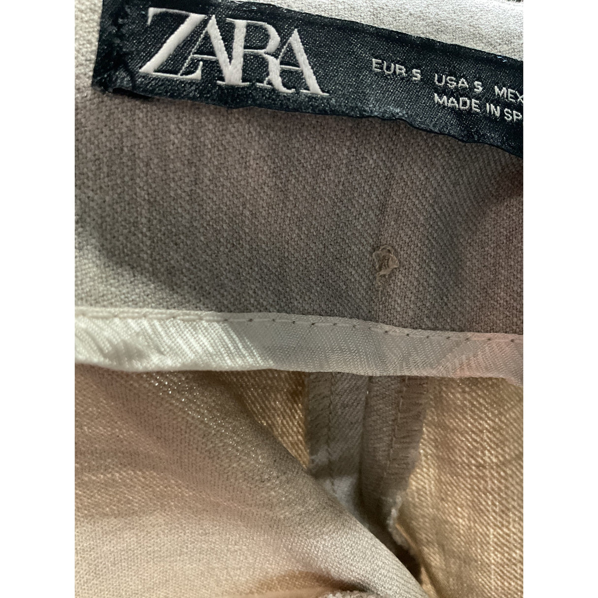 ZARA Cream Straight Pants