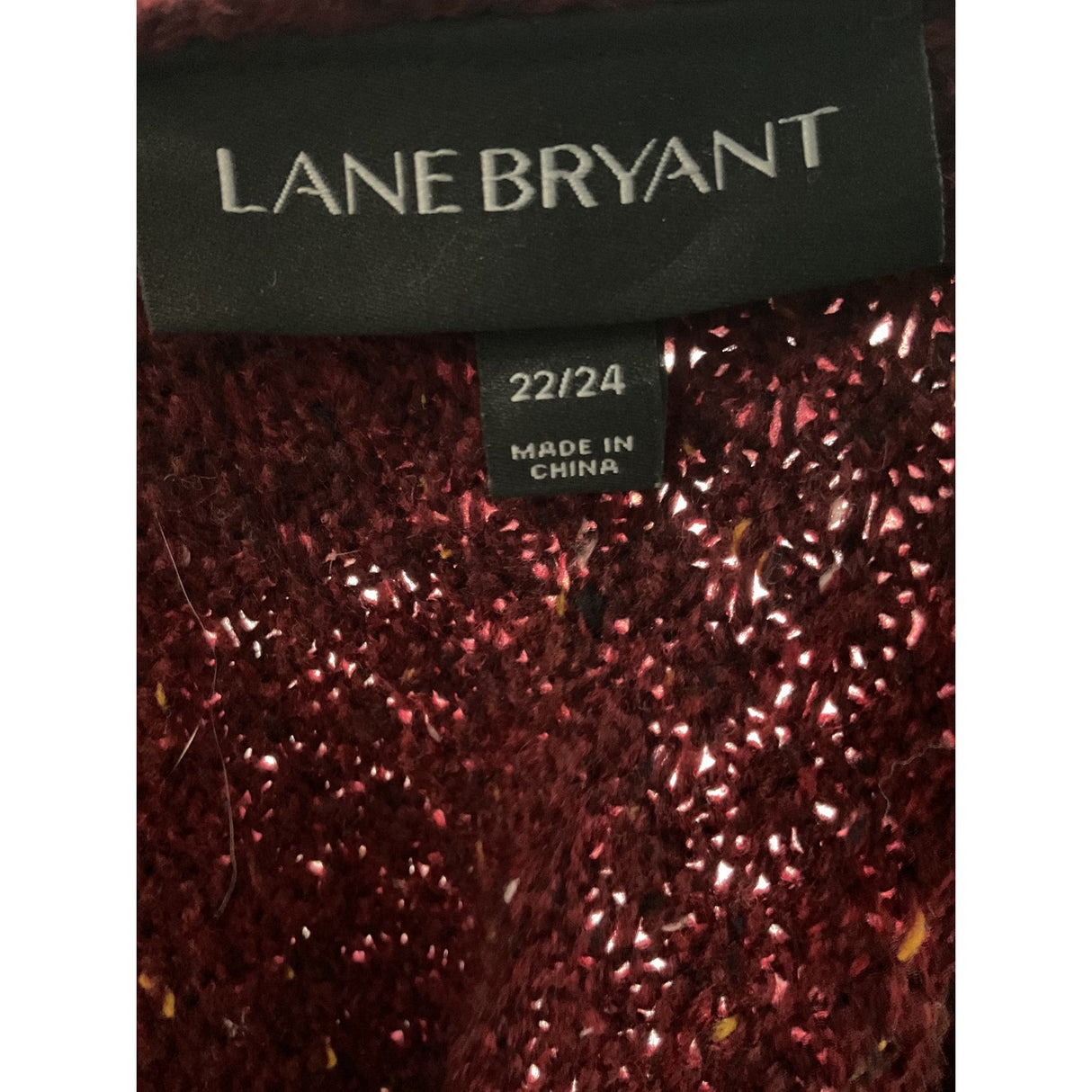 Lane Bryant Red Pullover Sweater - 22/24