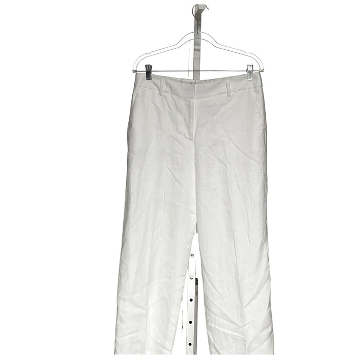 Talbots White Linen Ankle Pants