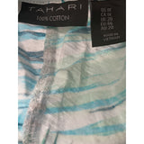 Tahari Multicolor Leaf Print T-Shirt