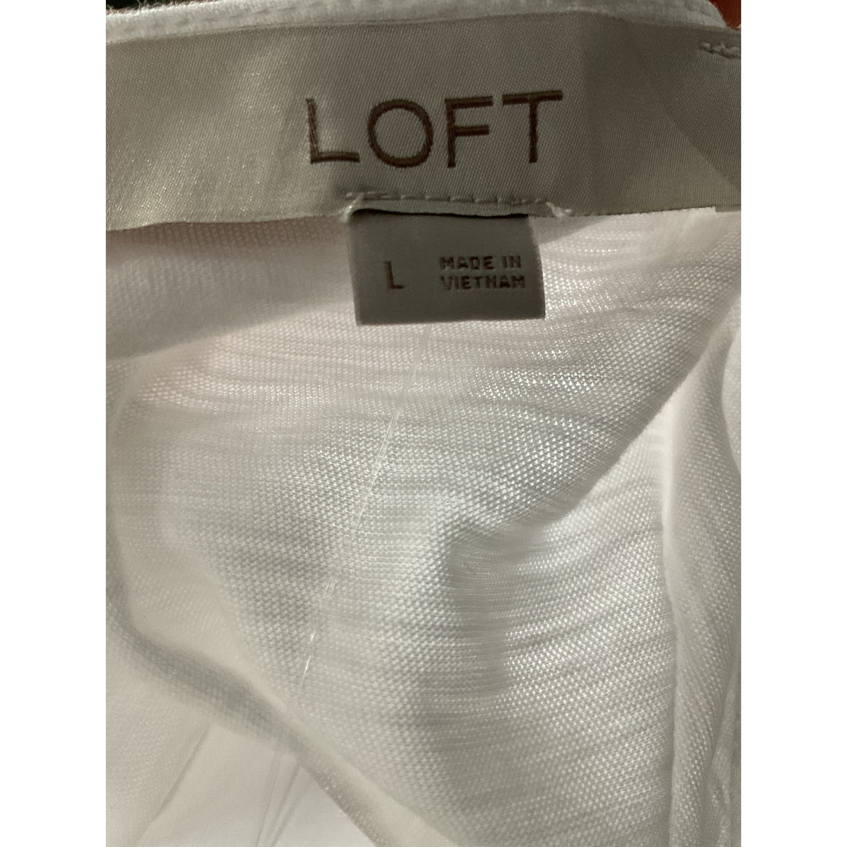 LOFT White Cotton Blouse - Women's L