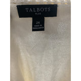 Talbots Cream Cotton 2X Cardigan