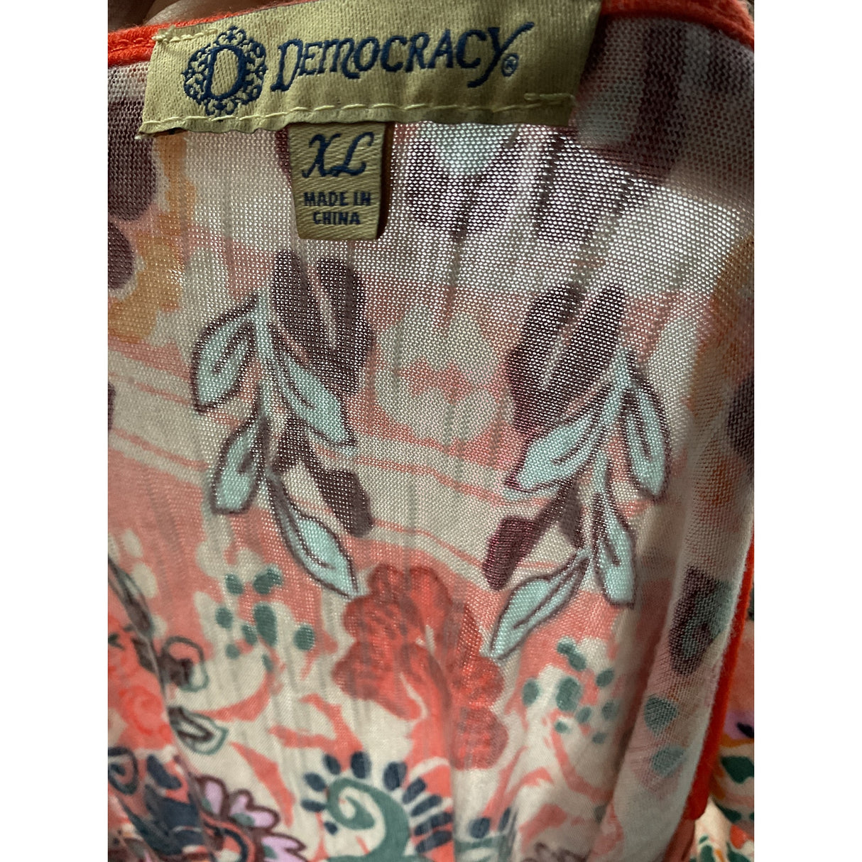 Democracy Multicolor Rayon Blouse - XL