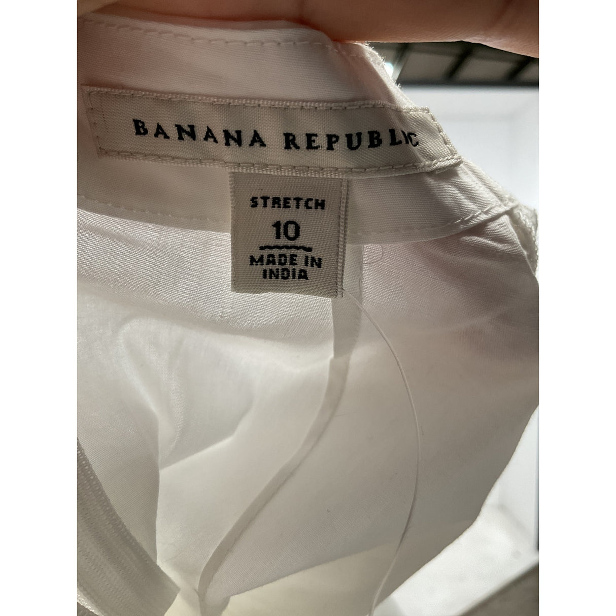 Banana Republic White Cotton Tank (Size 10)