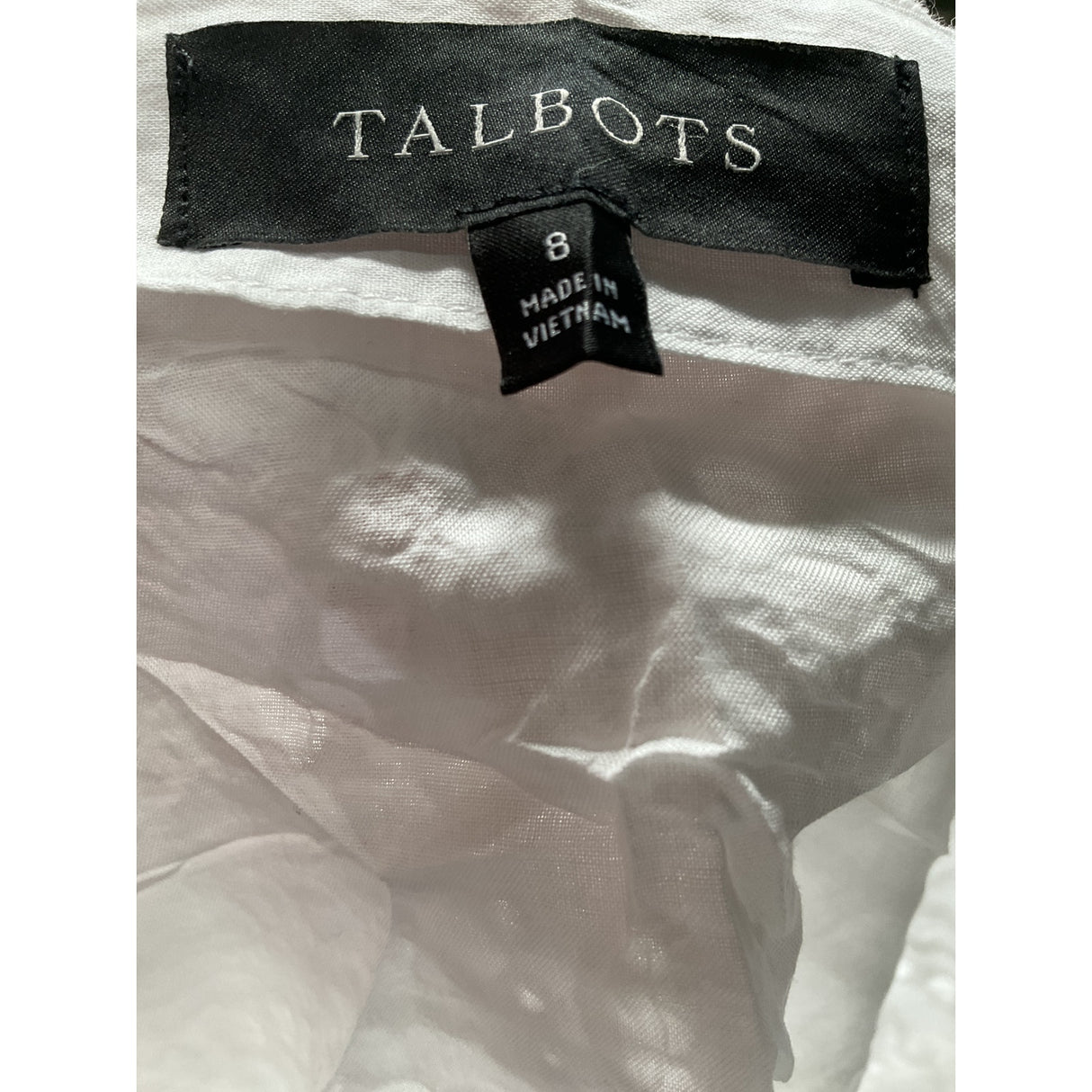 Talbots White Cotton Mini Skirt - Size 8