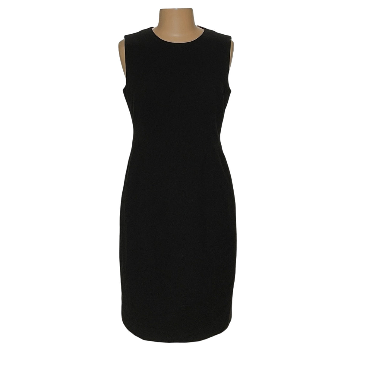 Calvin Klein A-Line Black Cotton Midi Dress