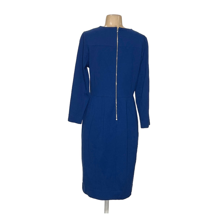 J. Crew Blue Sheath Midi Dress Size 10