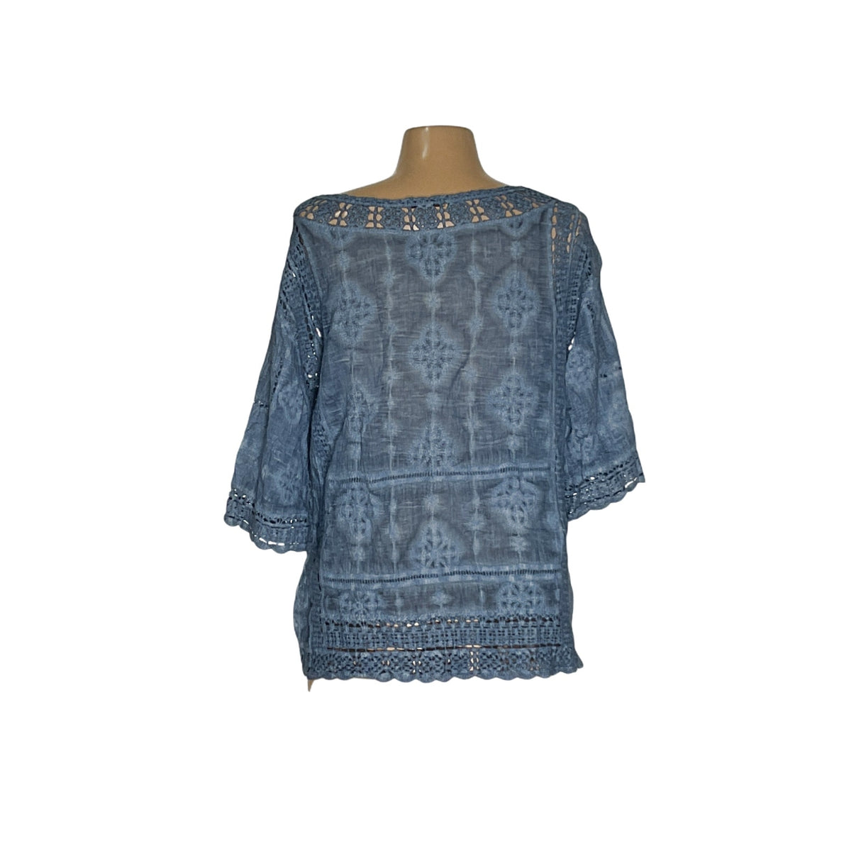 Democracy Blue Cotton Blouse M