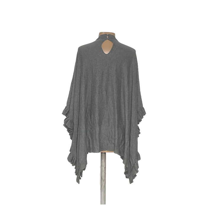 Lane Bryant Gray Cotton Cape Sweater