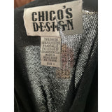 Chico's Black Rayon Blouse, Size 1