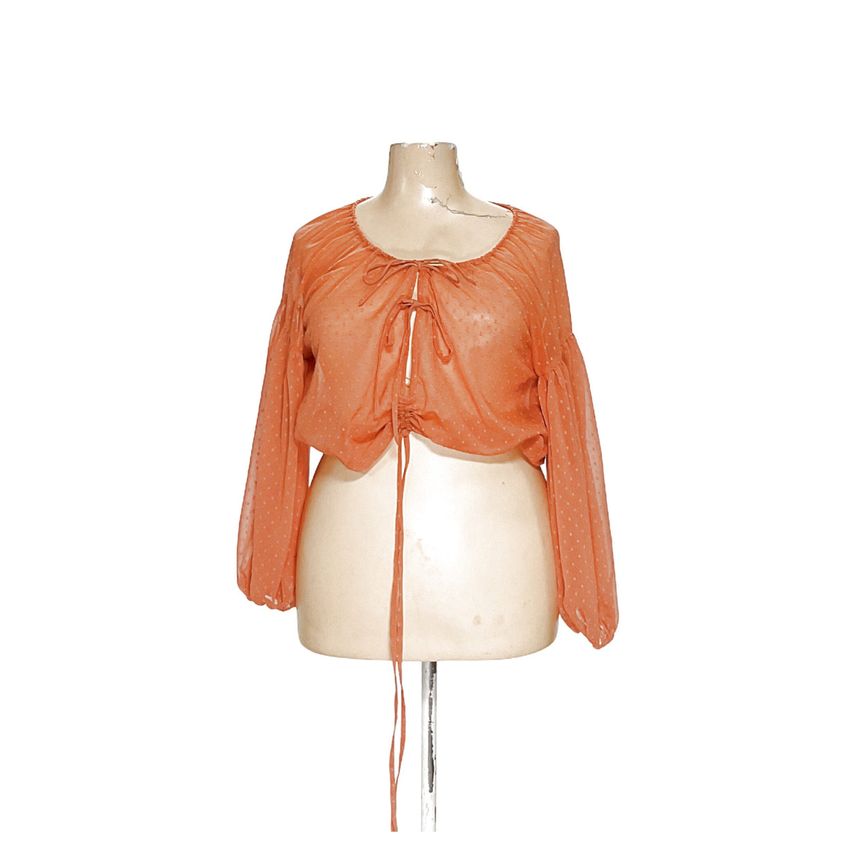 ASOS Orange Polyester Blouse - Size 10